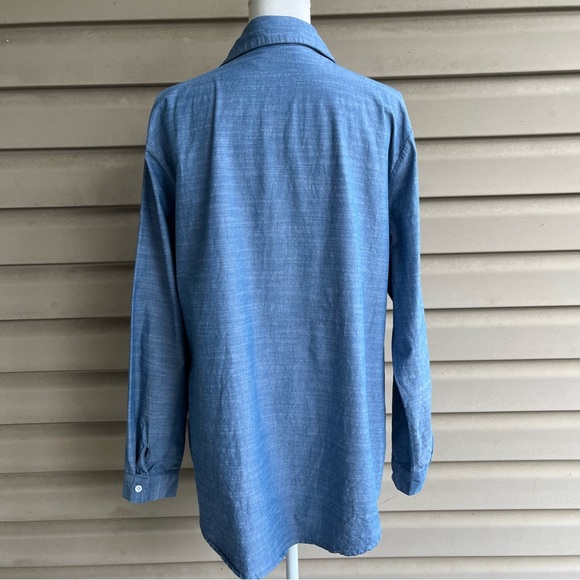 •Fuinloth• Ladies Chambray Button Down Long Sleeve Shirt - Size XL - Picture 6 of 8